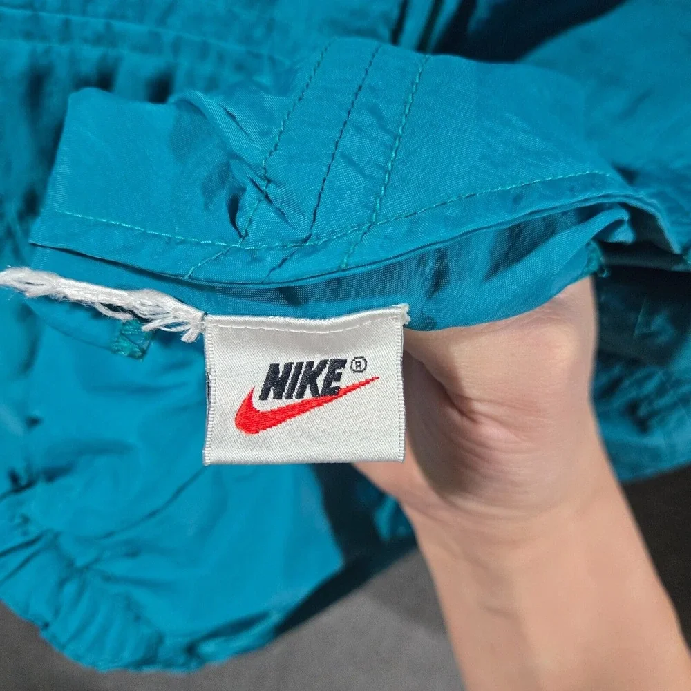 Vintage 90's Nike Windbreaker Jacket‎ Women's Size L Reversible Center Swoosh - Picture 4 of 8
